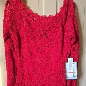 Macy's Red Lace Dress